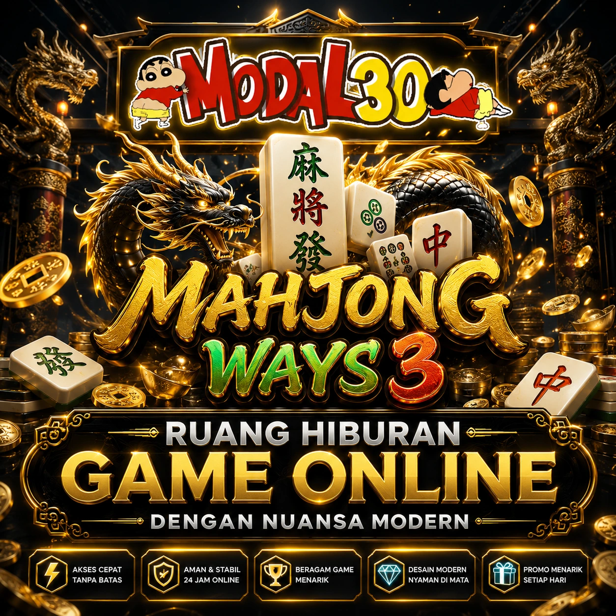MODAL30 Ruang Hiburan Game Online Dengan Nuansa Modern